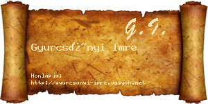 Gyurcsányi Imre névjegykártya