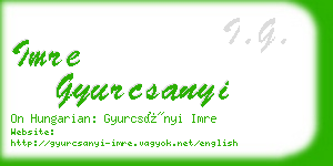 imre gyurcsanyi business card